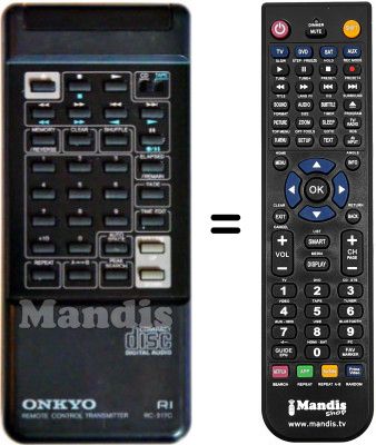 Comandament a distància equivalent RC217C