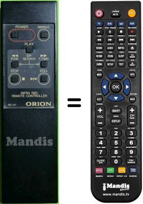 Comandament a distància equivalent RC57