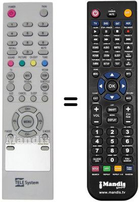 Comandament a dist&agrave;ncia equivalent REMCON555