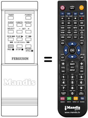 Comandament a dist&agrave;ncia equivalent Thorn FV20B