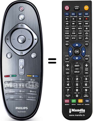 Comandament a distància equivalent Philips 46PFL7695M / 08