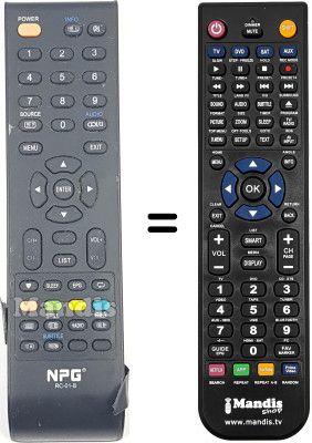 Comandament a dist&agrave;ncia equivalent RC-01B