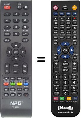 Comandament a dist&agrave;ncia equivalent Npg NL2212HFB