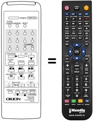 Comandament a distància equivalent RC44