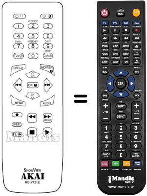 Comandament a distància equivalent Akai VS-G765SEG