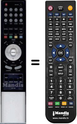 Comandament a dist&agrave;ncia equivalent RC102