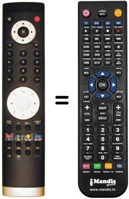 Comandament a dist&agrave;ncia equivalent Telesystem TS37 FULL HD