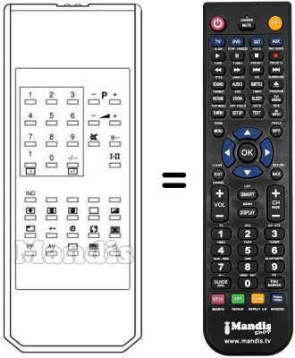 Comandament a distància equivalent RC200 TXT