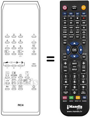 Comandament a distància equivalent RC4