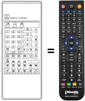 Comandament a dist&agrave;ncia equivalent RC5336