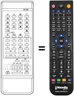 Comandament a distància equivalent Loewe RC659