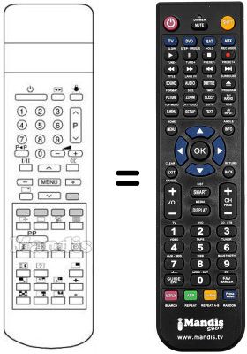 Comandament a distància equivalent RC8077
