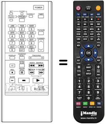 Comandament a distància equivalent RC9272