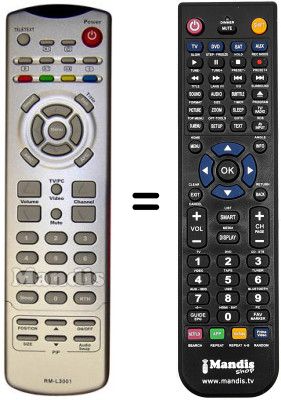 Comandament a dist&agrave;ncia equivalent EASY LIVING V32ELBD