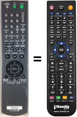 Comandament a distància equivalent Sony RMTD152E