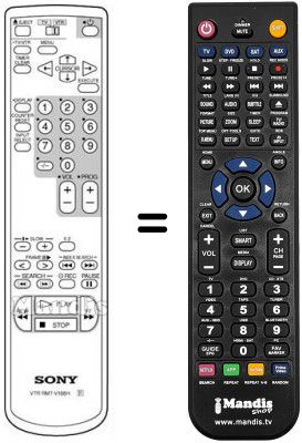 Comandament a distància equivalent RMT-V166H