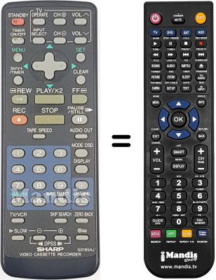 Comandament a distància equivalent Sharp VC-MH67SM