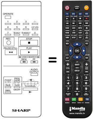 Comandament a distància equivalent Sharp RRMCG0230GESA