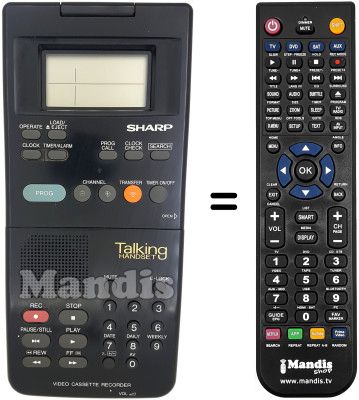 Comandament a distància equivalent Sharp VC-TS313RM