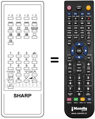 Comandament a distància equivalent RRMCG1014BMSA