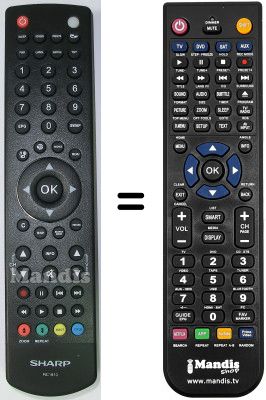 Comandament a distància equivalent Sharp LC-32LE530E