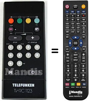 Comandament a distància equivalent Telefunken FS535MV Comandament a distància equivalent Telefunken FS535MV