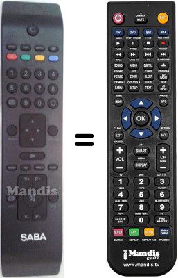 Comandament a distància equivalent Saba RC3902