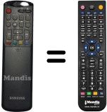 Comandament a distància equivalent Samsung AA59-10020M