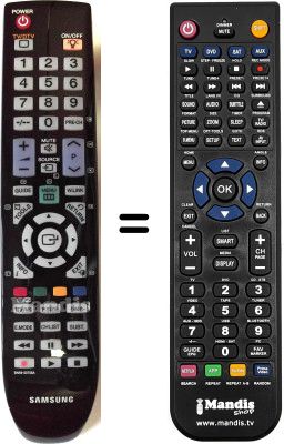 Comandament a distància equivalent Samsung LE37A616A3F/XXC