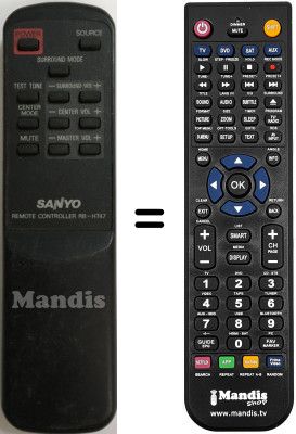 Comandament a dist&agrave;ncia equivalent RB-HT47