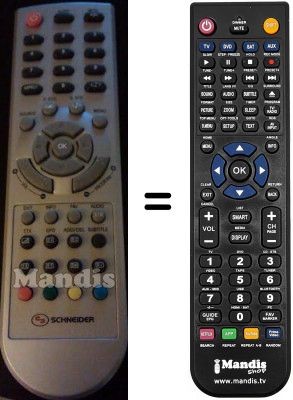 Comandament a distància equivalent SCHNEIDER STFT2208 Comandament a distància equivalent SCHNEIDER STFT2208