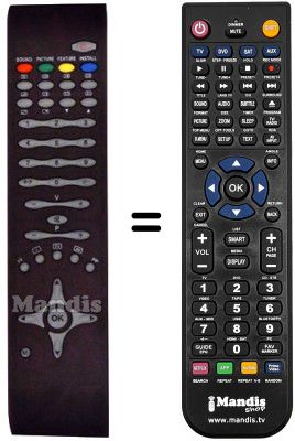 Comandament a distància equivalent Finlux RC1080