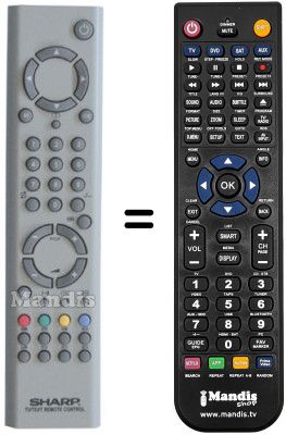 Comandament a distància equivalent Sharp 28LS-92EC