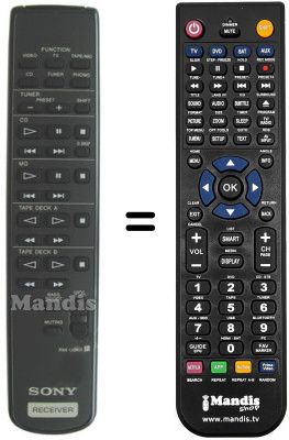 Comandament a distància equivalent Sony STRDE205