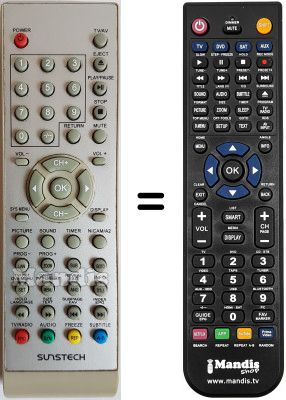 Comandament a distància equivalent Sunstech TL-X2252D