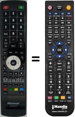 Comandament a distància equivalent Hisense LHDN32W12EU