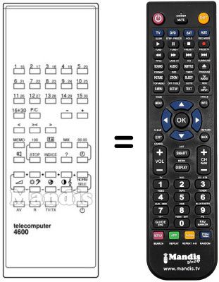 Comandament a distància equivalent Sinudyne FAUNO1601