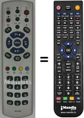 Comandament a distància equivalent RC2183