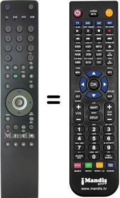 Comandament a dist&agrave;ncia equivalent Grundig VISION326 3931T 2