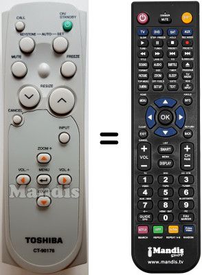 Comandament a distància equivalent Toshiba TLP-T70M