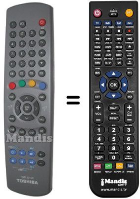 Comandament a dist&agrave;ncia equivalent Toshiba 23306175