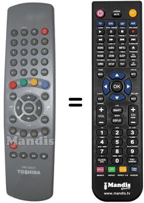 Comandament a dist&agrave;ncia equivalent Toshiba 23306363