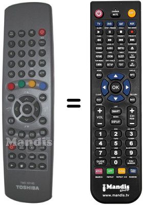 Comandament a distància equivalent Toshiba 23306469
