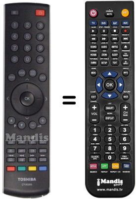 Comandament a distància equivalent Toshiba 32RV675D