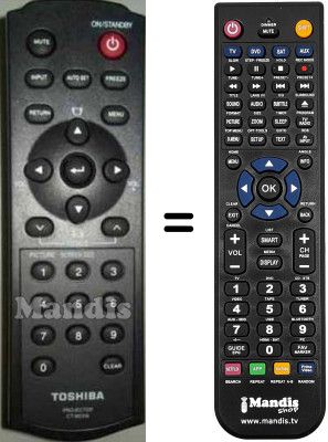 Comandament a distància equivalent Toshiba CT-90316