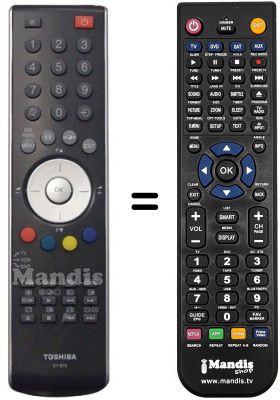 Comandament a distància equivalent Toshiba ZG4187F