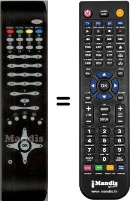 Comandament a distància equivalent Tevion CTV7110AA