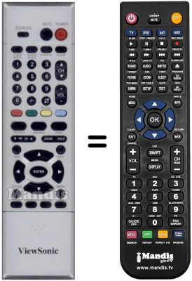 Comandament a distància equivalent Viewsonic N4060W