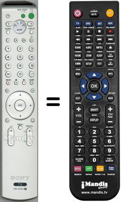 Comandament a distància equivalent Sony KDLV40A11E