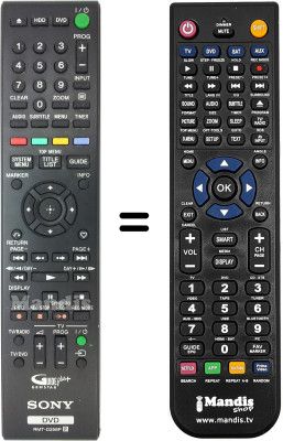 Comandament a distància equivalent Sony RDR-DC105